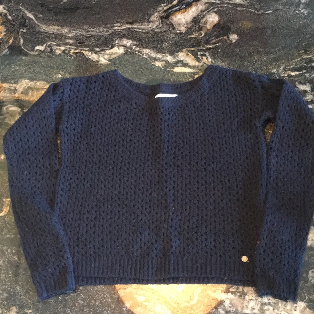 Abercrombie blue knit sweater.
